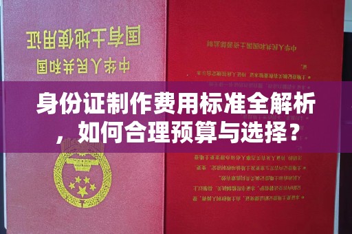 王益身份证制作费用标准全解析，如何合理预算与选择？