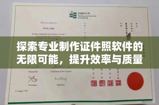 王益探索专业制作证件照软件的无限可能，提升效率与质量