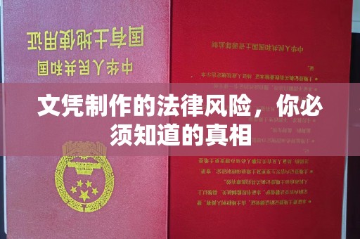 王益文凭制作的法律风险，你必须知道的真相
